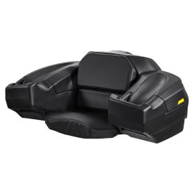 ATV Rear Storage Box and Lounger, 95L ATV Cargo Box with Seat & Backrest, Waterproof LLDPE & Lockable Lounger Storage Box Fit Most ATVs with Rear