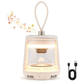 White Waterproof Camping Lantern with Speaker