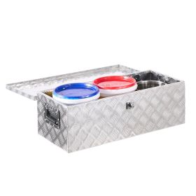 30"x13"x9.6" Heavy Duty Aluminum Truck Bed Tool Box for Pickup RV Silver