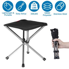 1Pc Foldable Camping Stool Retractable Portable Folding Chair Easy Setup Lightweight Backpacking Stool Carry Bag Fishing Camping Hiking BBQ (Option: L)