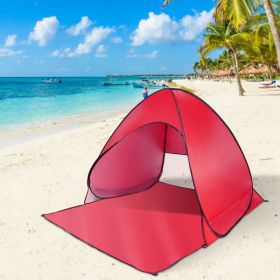 Pop Up Beach Tent Sun Shade Shelter Anti-UV Automatic Waterproof Tent Canopy for 2/3 Man w/ Net Window Storage Bag for Outdoor Beach Camping Fish (Applicable for: Outdoor)